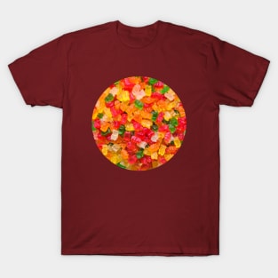 Colorful Gummy Bears Candy Design T-Shirt